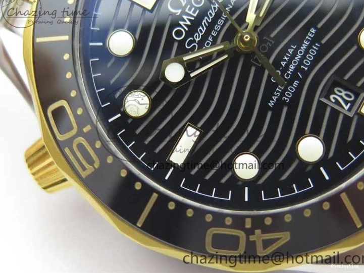 1103 MultiPurpose 2018 Seamaster Diver 300M SS YG VSF 1:1 Best Edition YG Bezel Black Dial on SS YG Bracelet A 7937